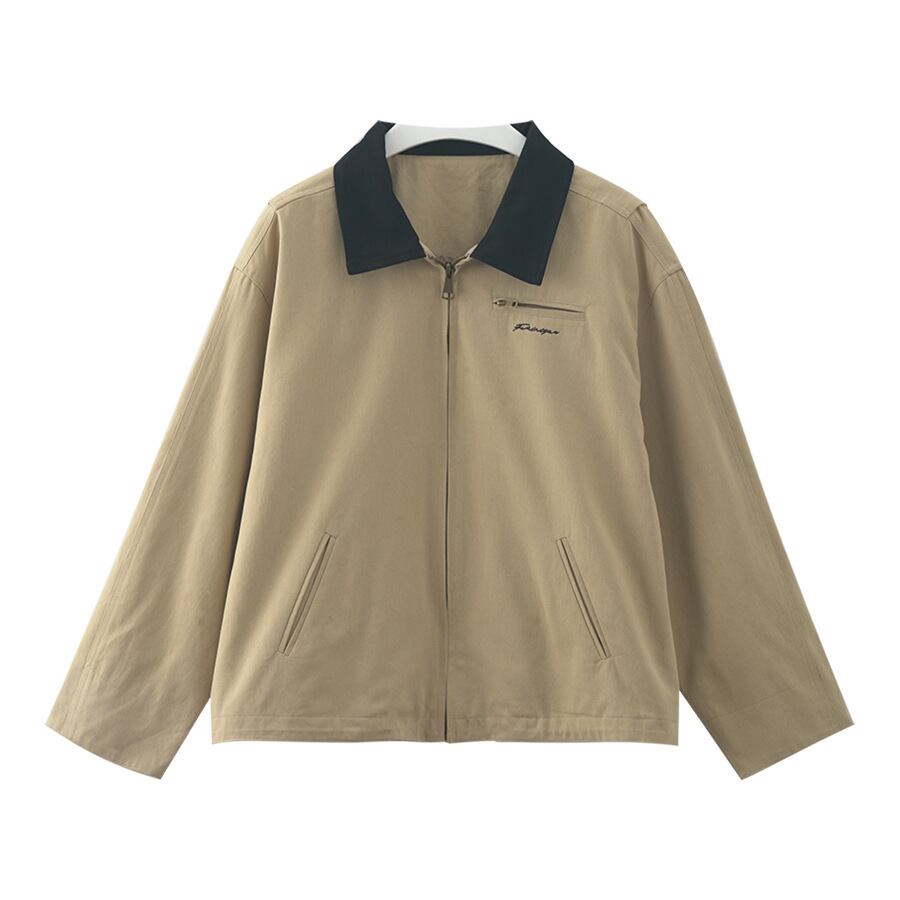 バイカラー ジップアップ ジャケット レディース トップス ジャケット