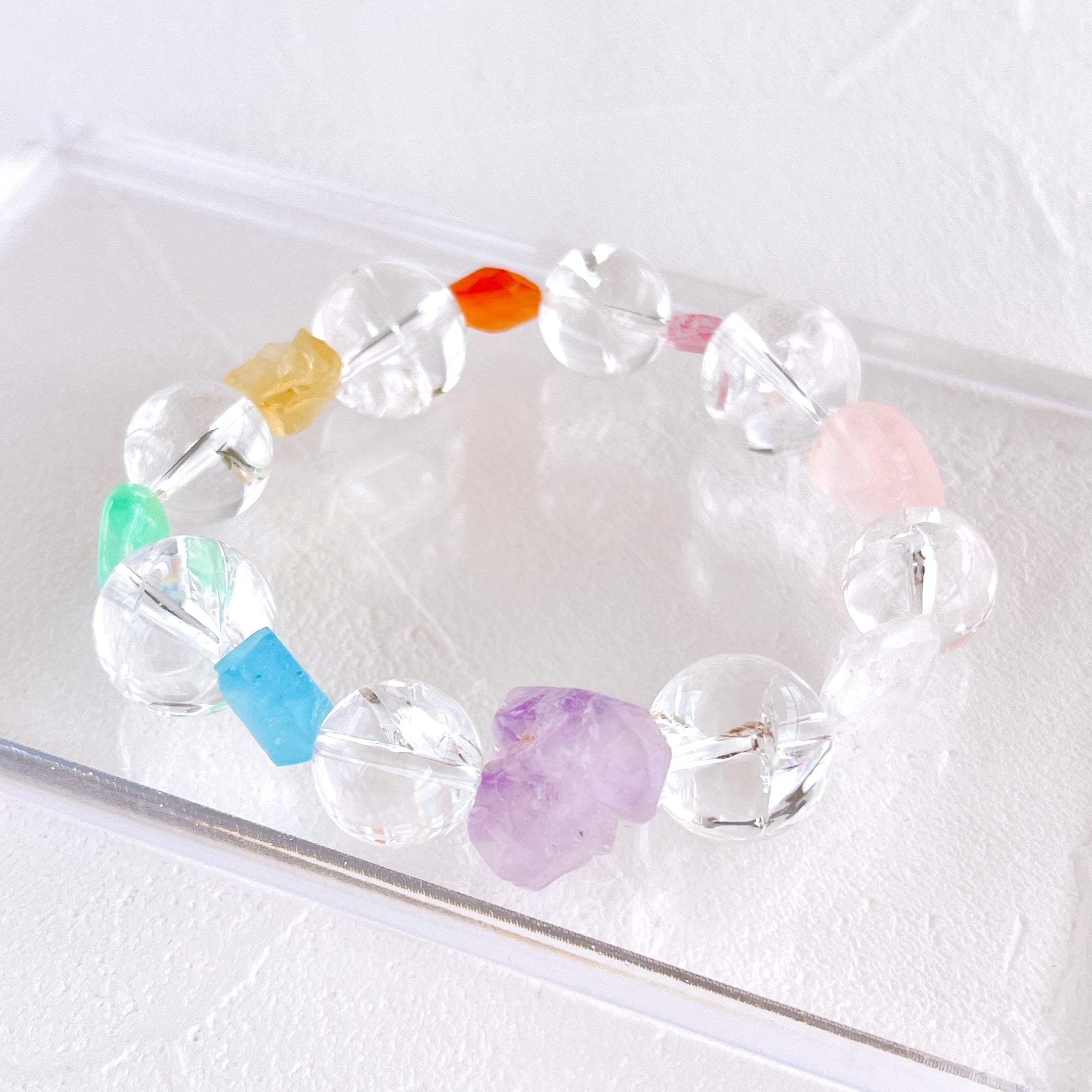 幸福に導く七色の虹/純天然クラックアイリスクォーツ/パワーストーン