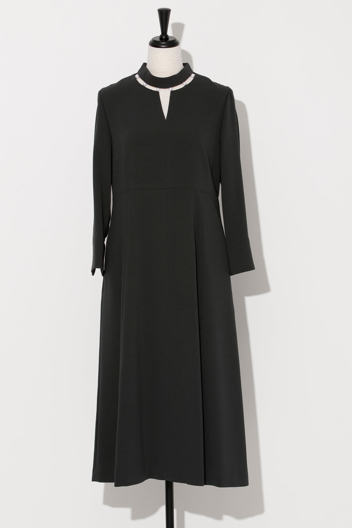 Neck Pearl Dress Ⅱ GRAY