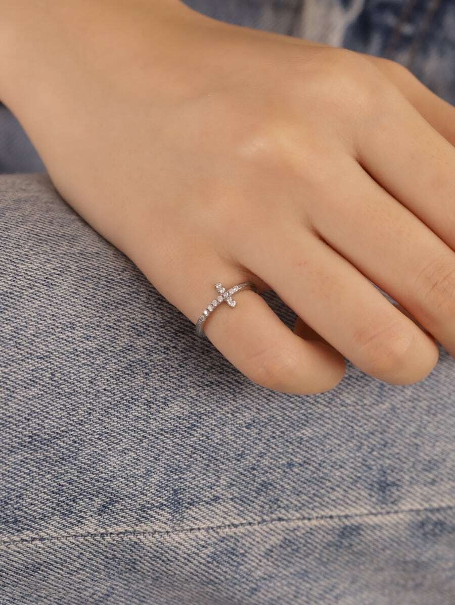 10/4新入荷】316L hawaiian zirconia cross ring #r25 | rani