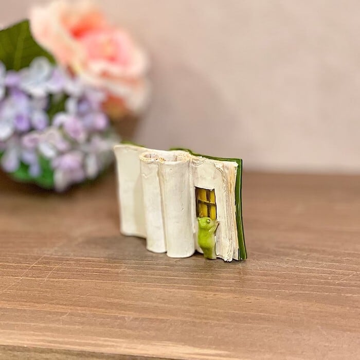 リモージュボックス 蓮の葉とカエル 蛙 小物入れ ミニチュア ピルケース リモージュボックス・小さな小物入れ - soracoya