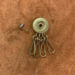 回転キー金具【真鍮メッキ(1個入り)】JKS-2　