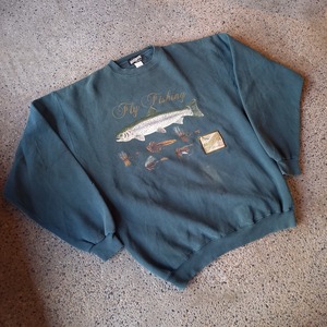 アメリカ製 Eddie Bauer ビッグサイズ プリントスウェット used [203022]