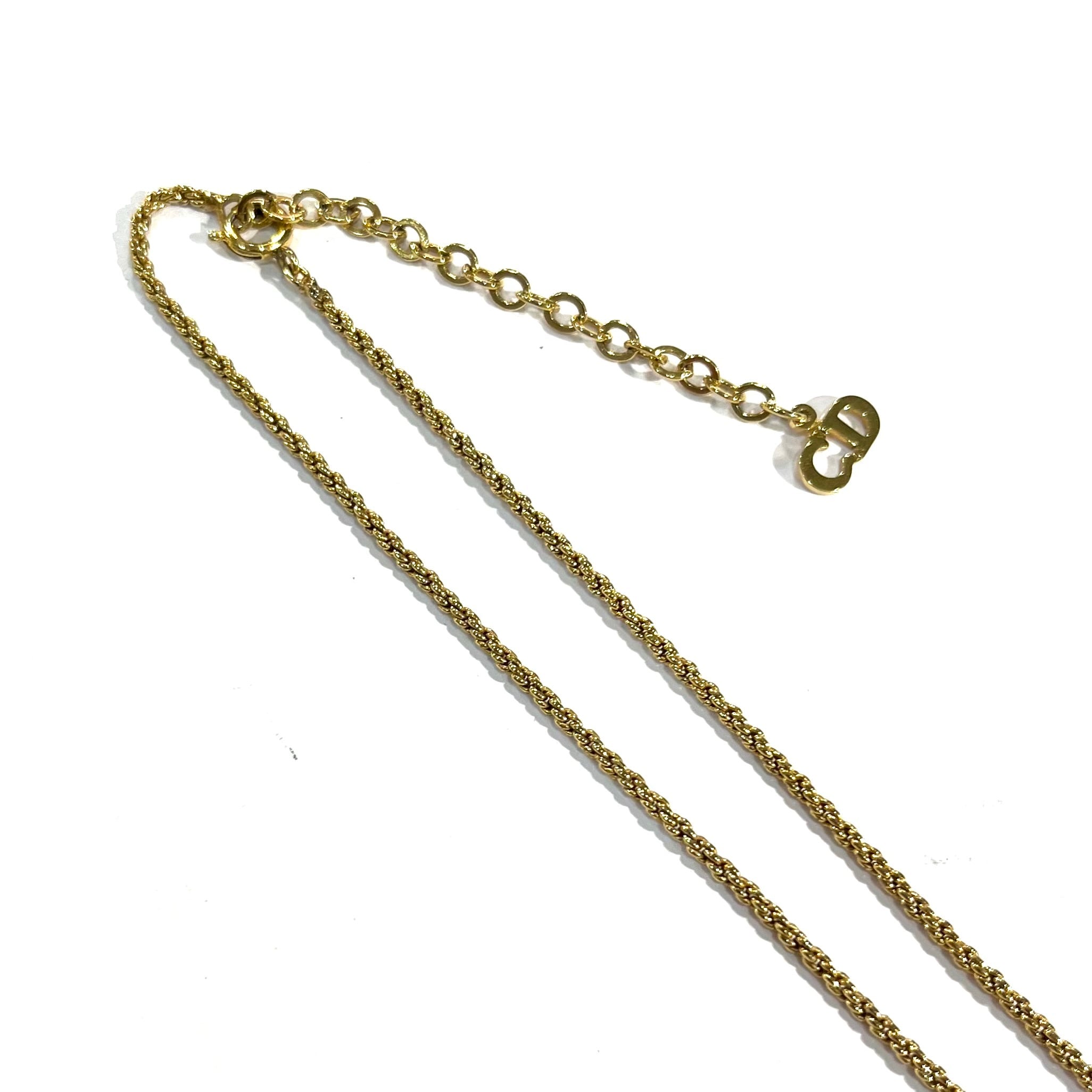 Christian Dior】2975 CD ロゴ オーバル DIORペンダント ネックレス