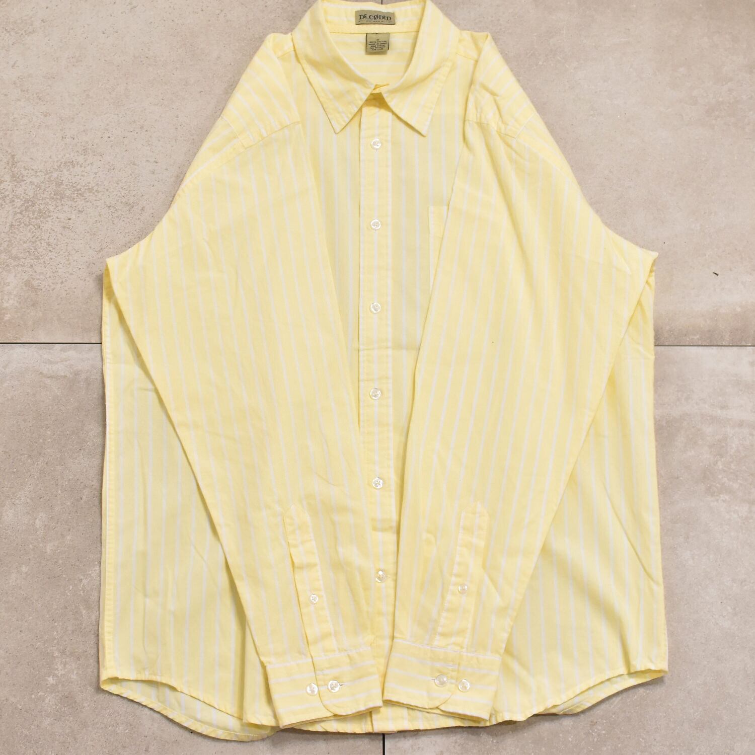 90s～ DE.CODED stripe cotton shirt | 古着屋 grin days memory
