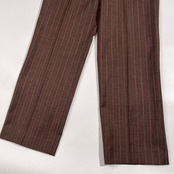 ETRO エトロ ストライプ スラックス パンツ サイズ 44 /ダークブラウン系/イタリー製/エトロファーイースト
