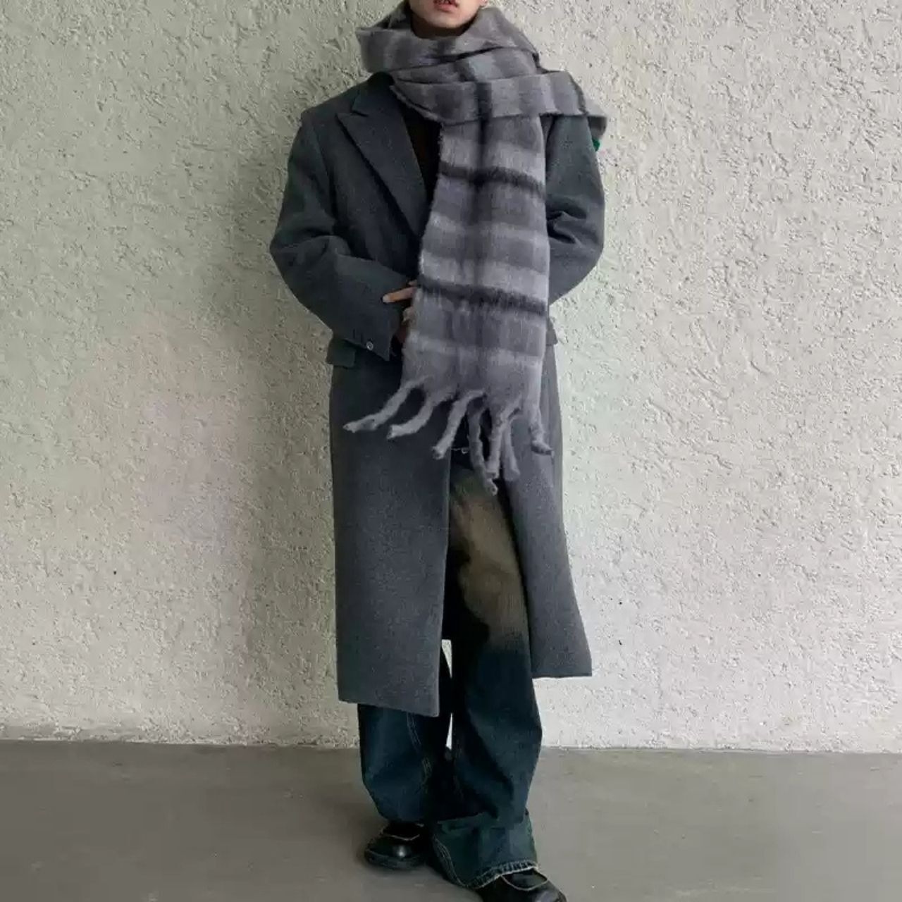 マルチカラーボーダーマフラー　1072