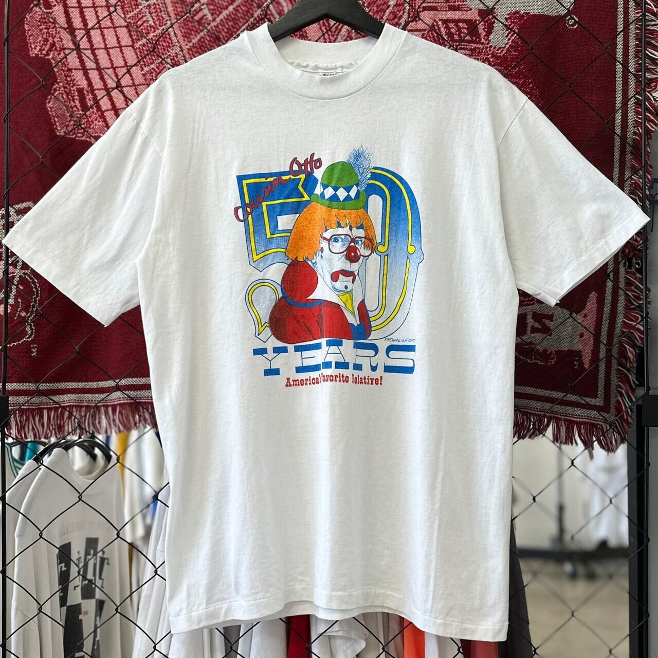 90's　USA製　ピエロ　顔面Tシャツ　シングルステッチ　XLサイズ