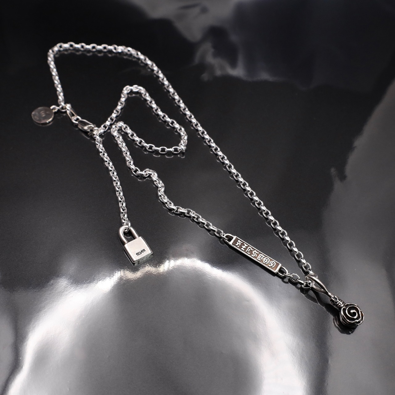 ROSE BALL #1 with GODSIZE® I.D. TAG NECKLACE