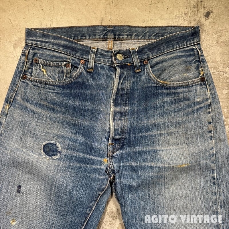 70's Levi's リーバイス 501 デニム 66前期 75年 リペアカスタム 刻印6