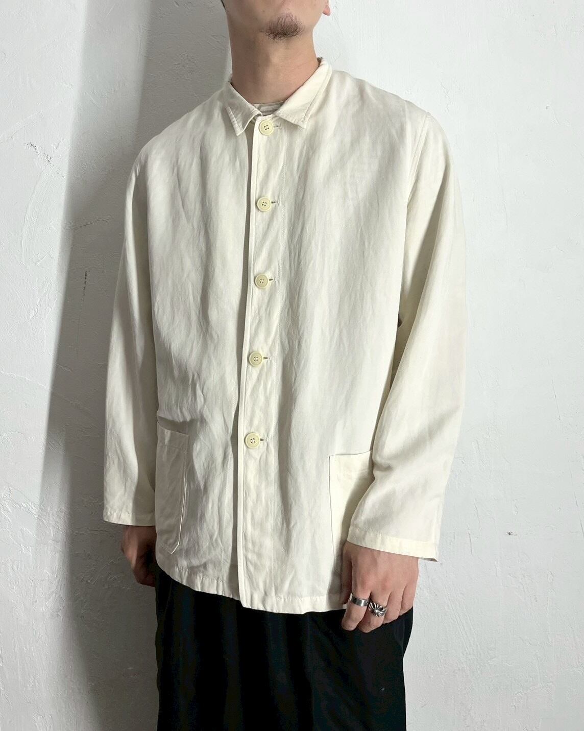 ~90s GIORGIO ARMANI Linen Shirt Jacket ITALY製