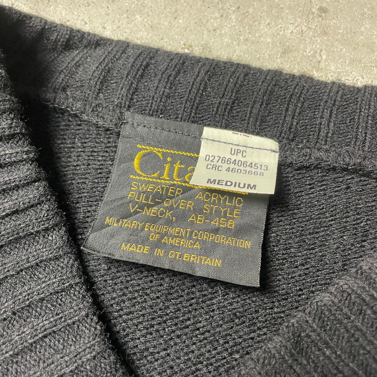 Citadel 英国製 コマンドセーター Vネック ミリタリー ニットセーター