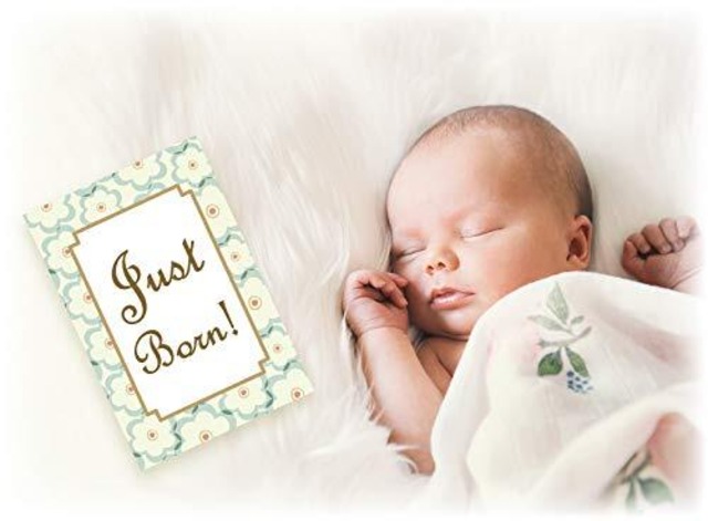 マンスリーカード/月齢カード 「WREATH PATTERNS」 赤ちゃん ベビーカード メッセージカード 誕生日カード 出産祝い 子供 ハガキサイズ おしゃれ