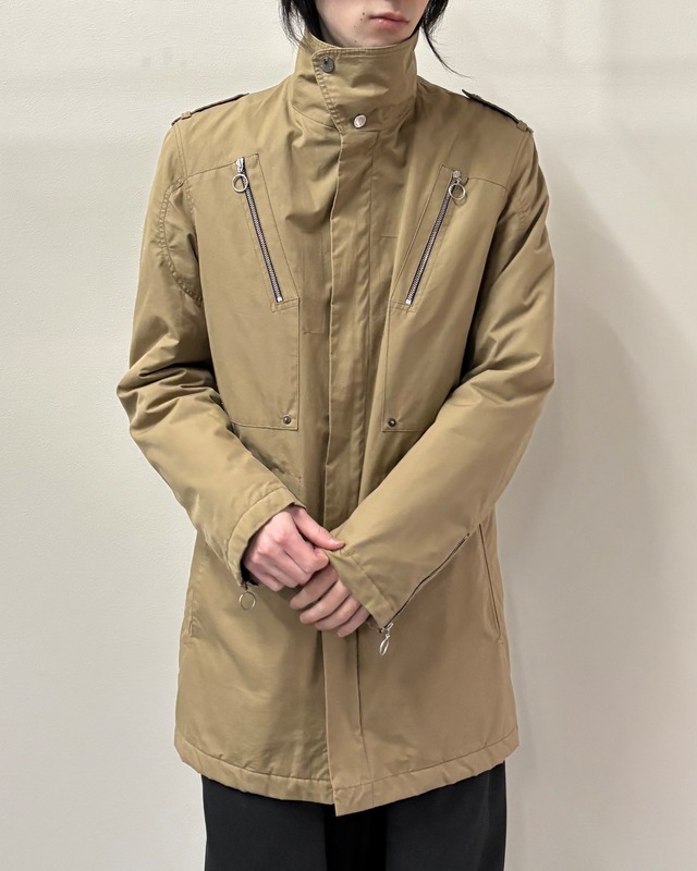 【KRIS VAN ASSCHE】fly-front stand color jacket