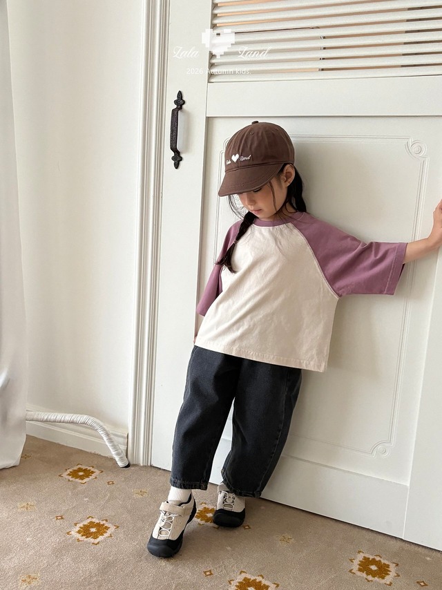 《予約》送料無料【lalaland】Latte Raglan Tee