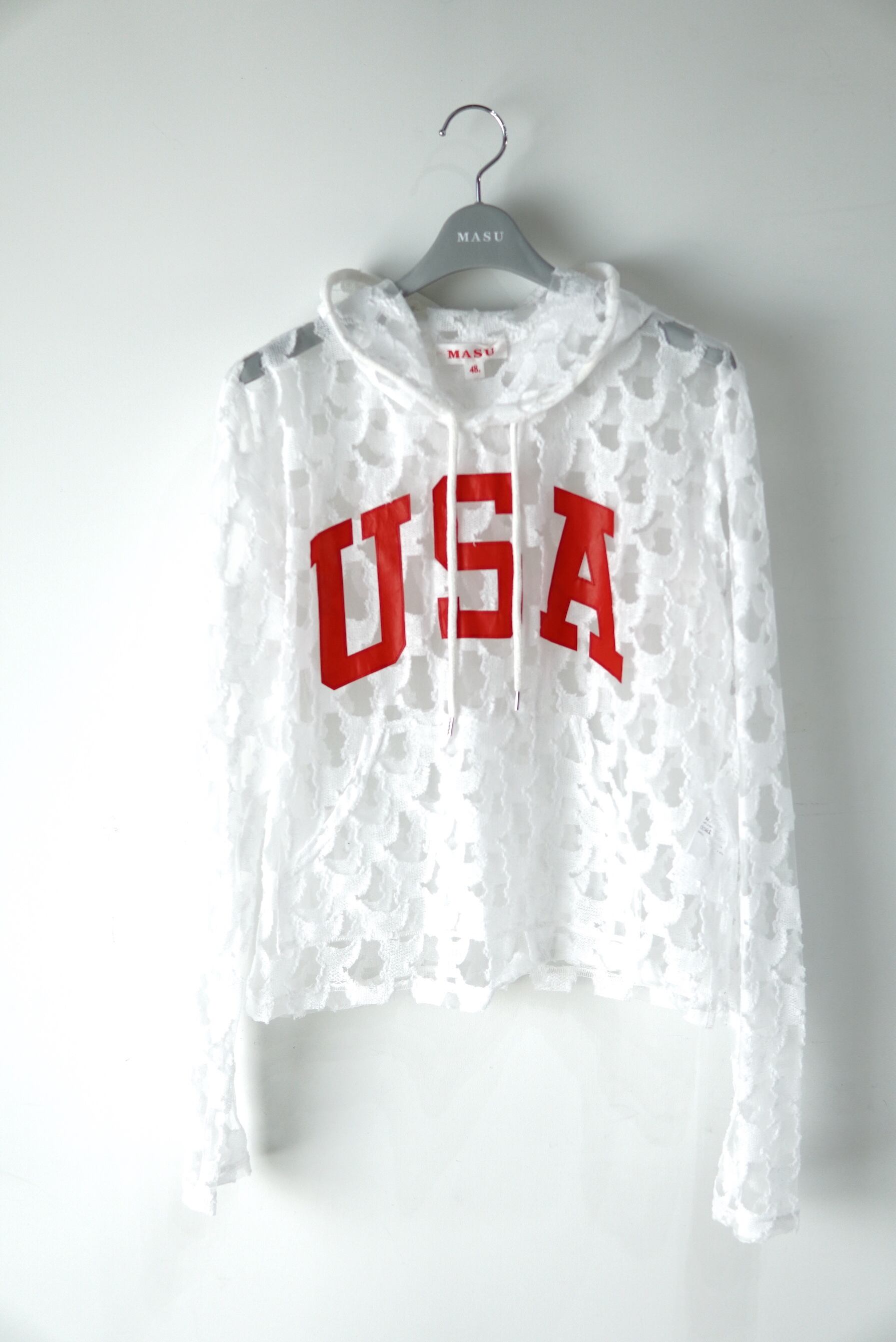 MASU ANGEL LACE HOODIE(WHITE)