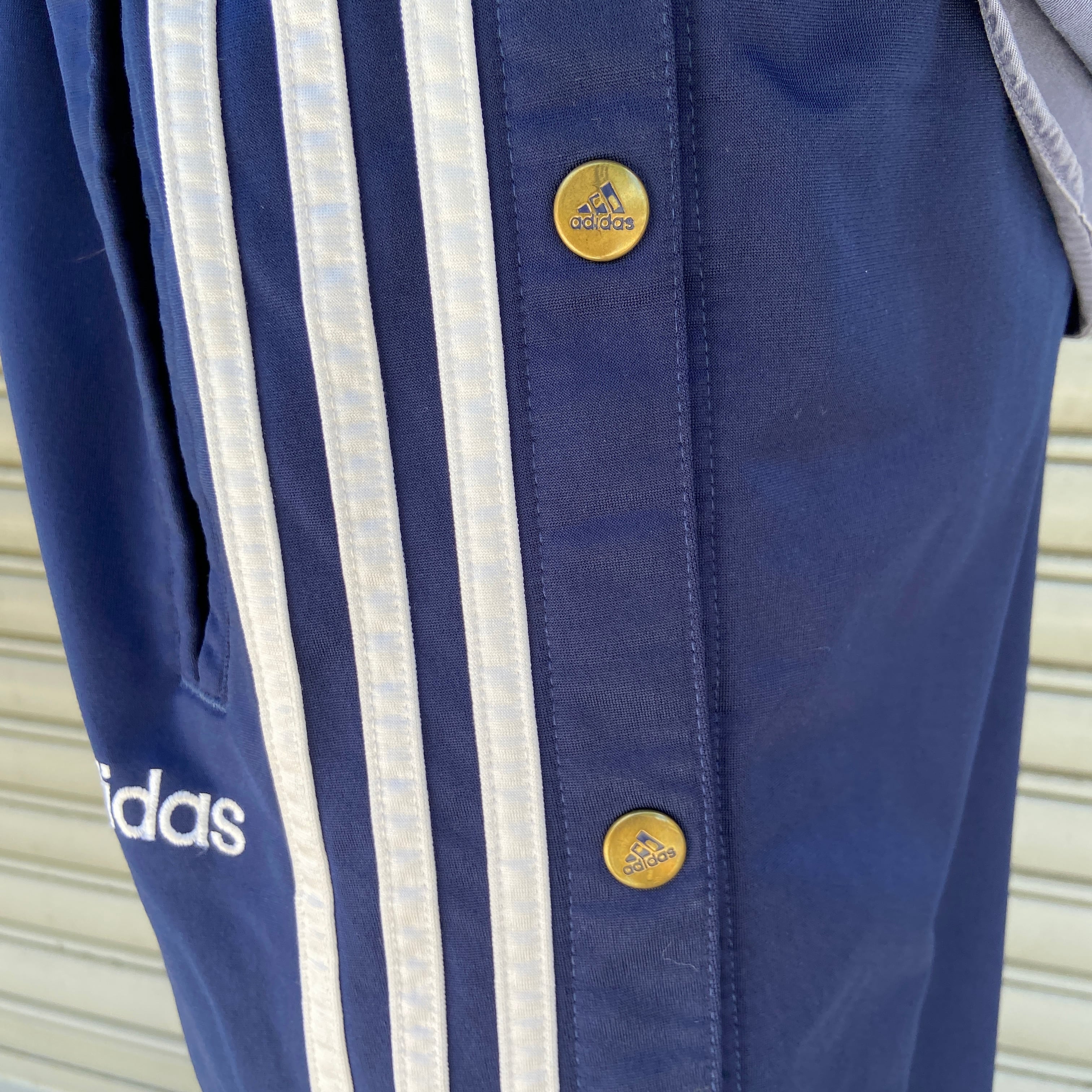 90s adidas サイドスナップボタントラックパンツ バスパン 90s adidas サイドスナップボタントラックパンツ バスパン