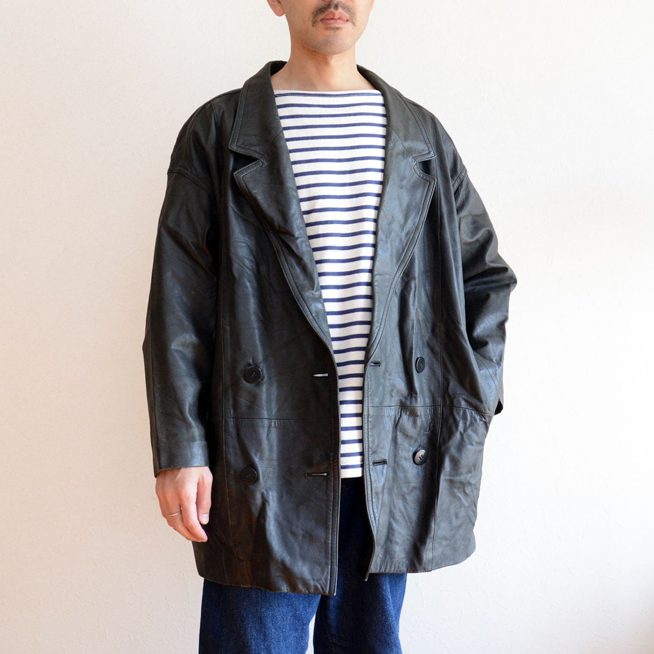 YUKI BELLE FEMME 日本製 シープスキン レザー ダブルブレスト