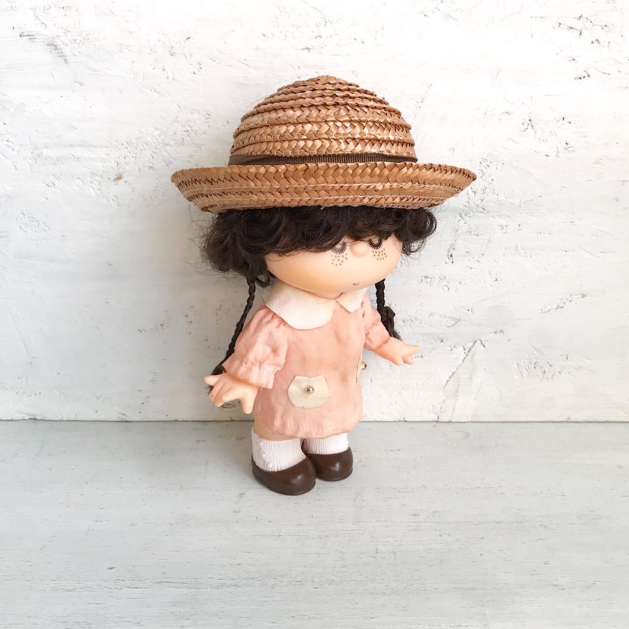 未使用 水森亜土 ヴィンテージ 人形(ソフビ)デニム①の② （未使用  