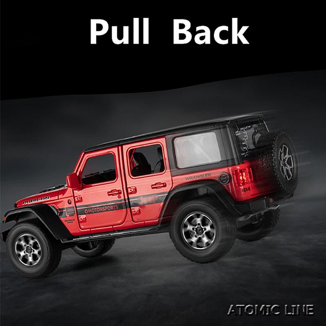 Jeep ラングラー 1/24 ミニカー 全4色 ライト点灯 エンジンサウンド 合金モデル 模型 ジオラマ
