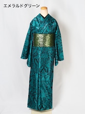 【受注商品】Rumi Rockきもの「バーズアイ ドクロ更紗」　[A1825 A1826]