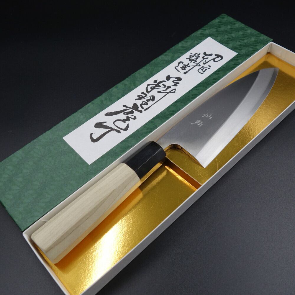 出刃 包丁 165mm モリブデンバナジュウム鋼 水牛八角柄 【公式通販】