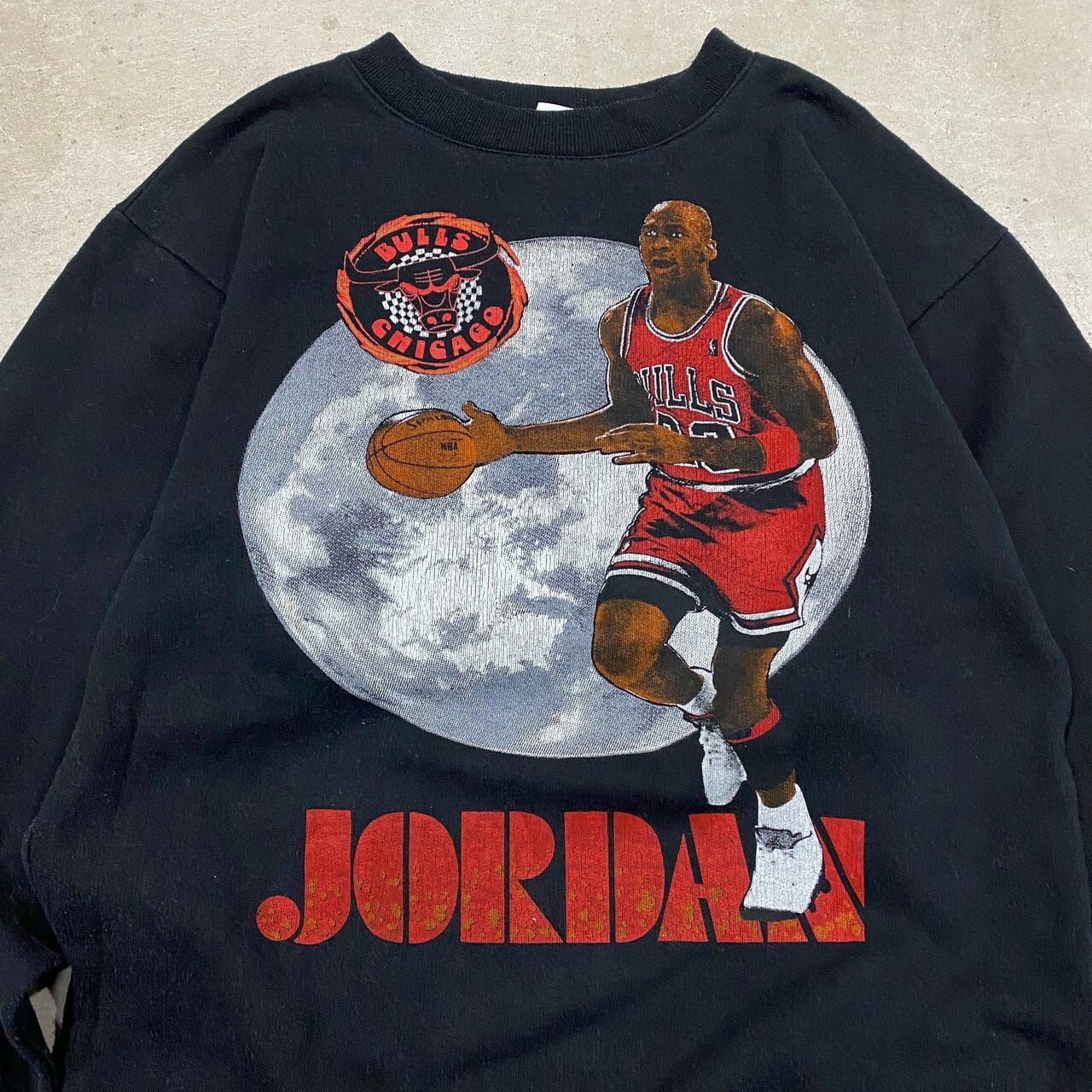 フランス製 NBA CHICAGO BULLS シカゴブルズ マイケル・ジョーダン プリント スウェットシャツ メンズM 古着 ブラック 黒 ユーロ  ヴィンテージ ビンテージ トレーナー【スウェット】【VC】【HA10】【cs2212-10a】【SW20】【AN20】 | cave ...