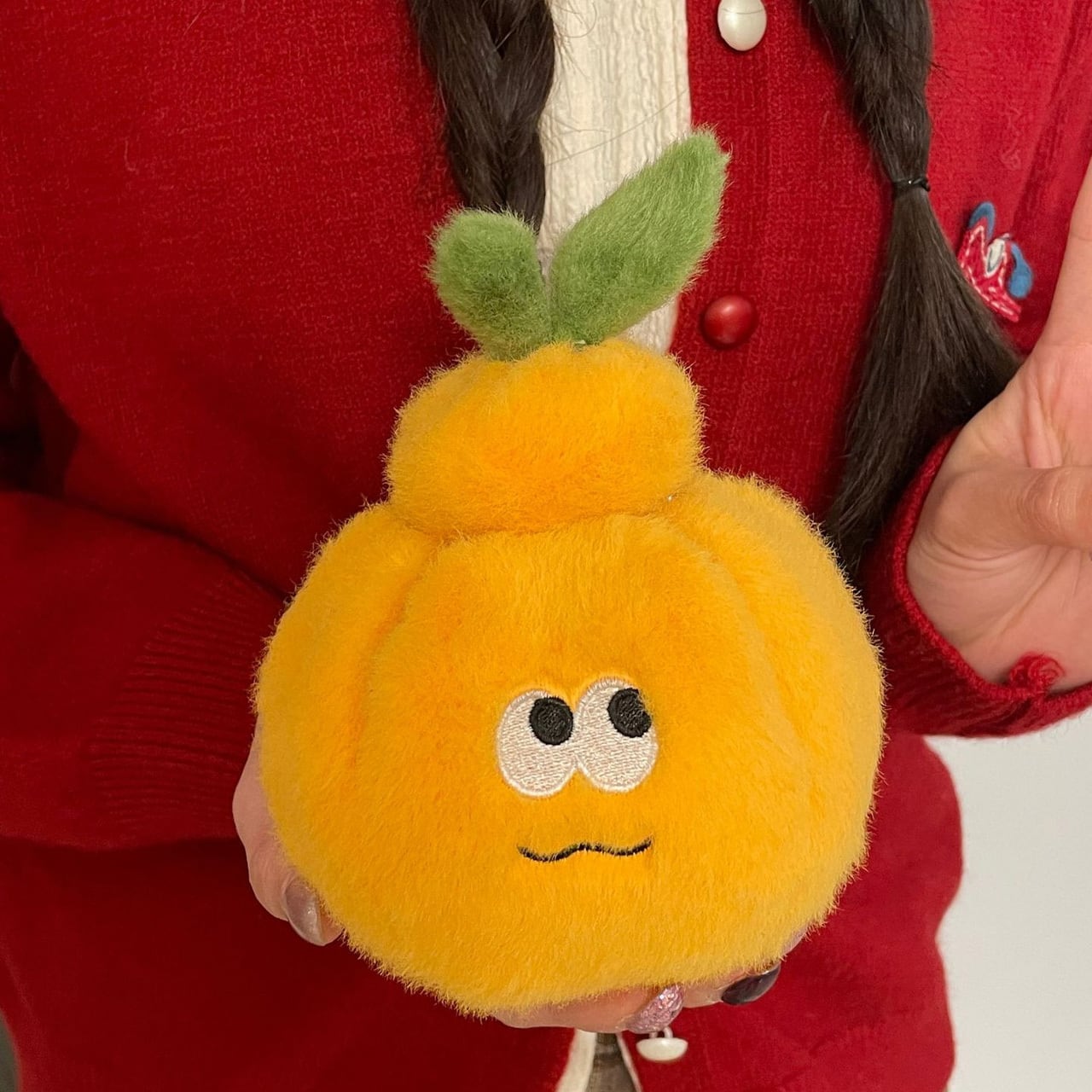 B364 .かわいいミカンぬいぐるみチャーム 虫デザイン クリエイティブ