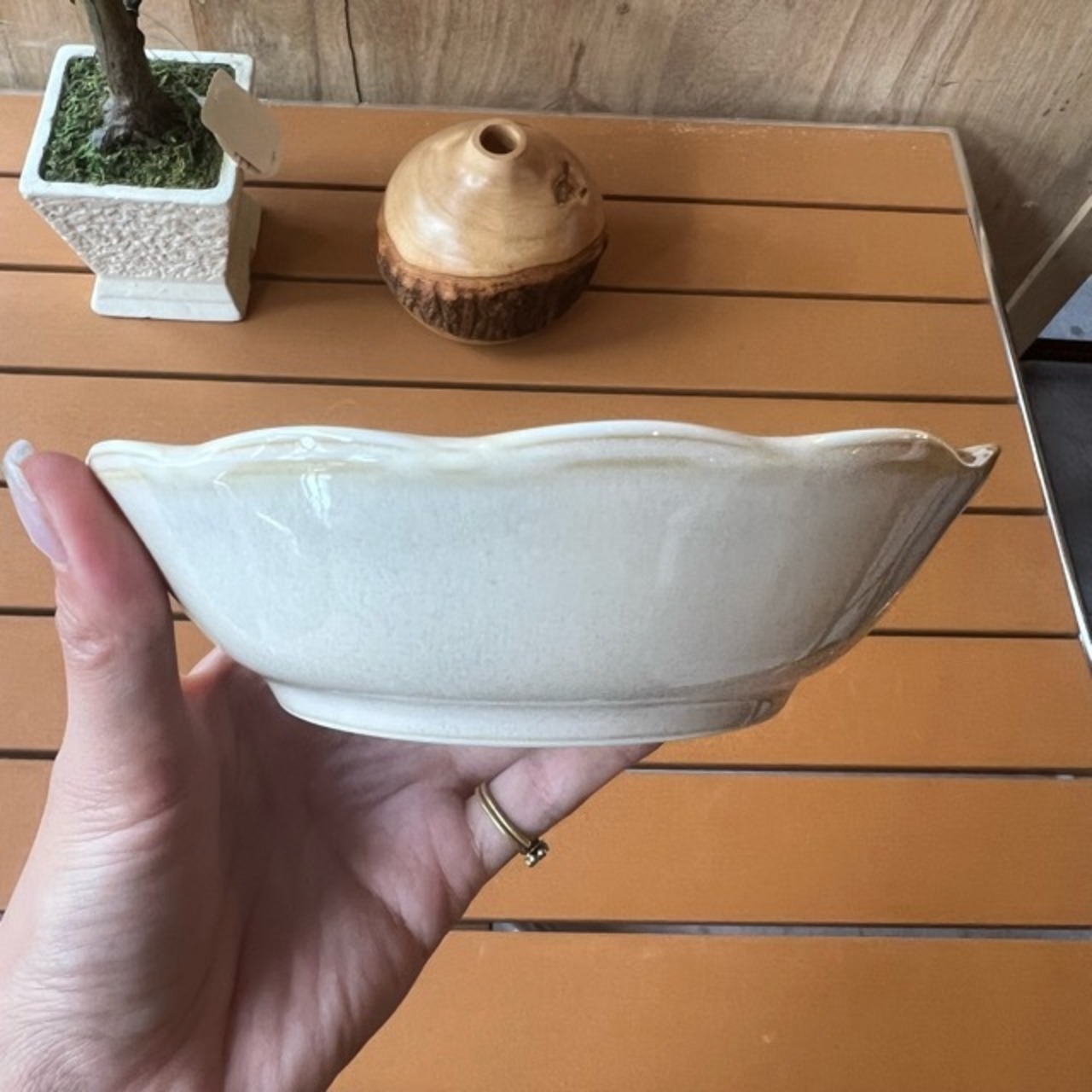 Vintage小鉢　White　美濃焼　ホワイト　ケーキ皿　ボウル　パスタ皿　深皿　和食器　陶器　織部