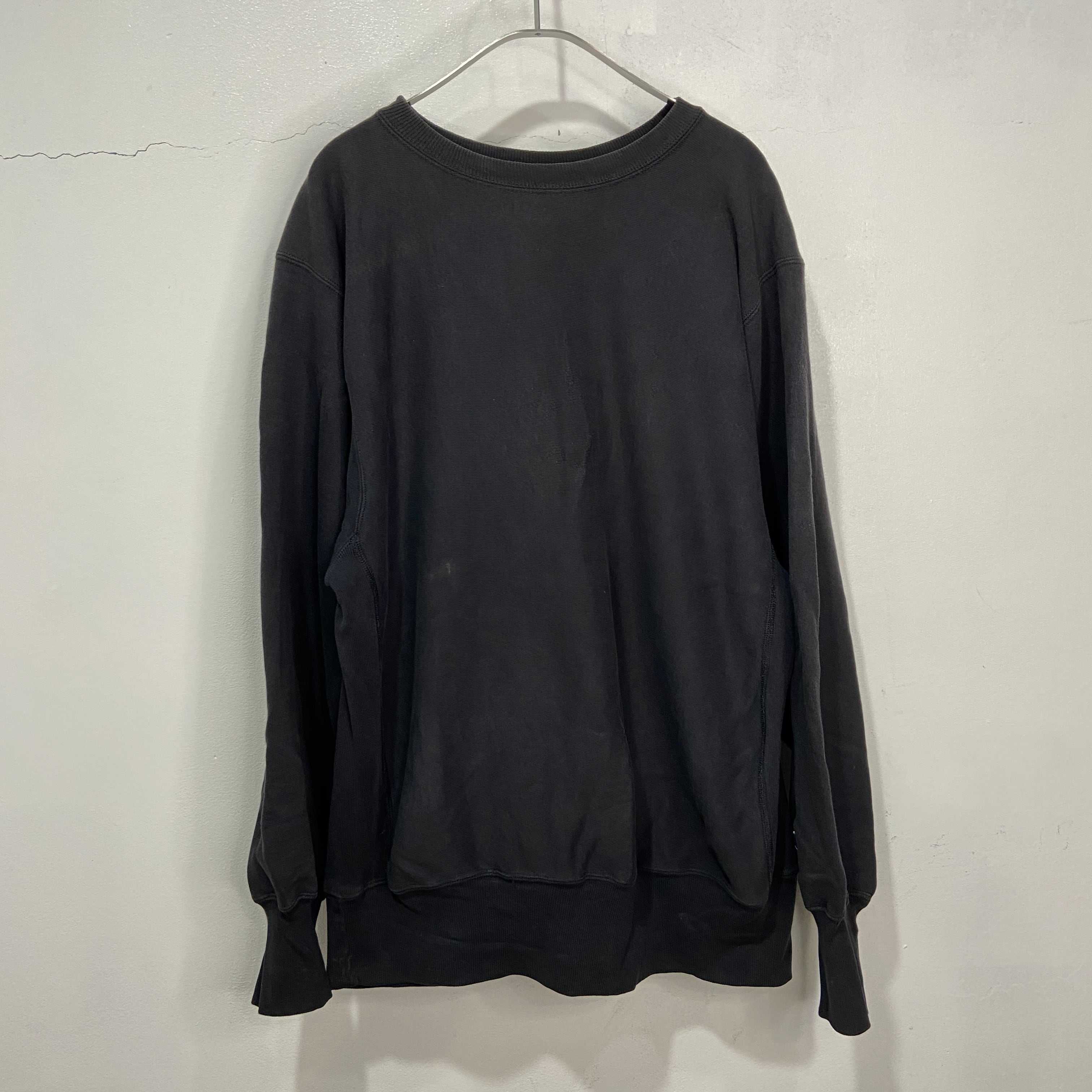 Champion リバースウィーブ 目無し チャンピオンスウェット 黒 XL  