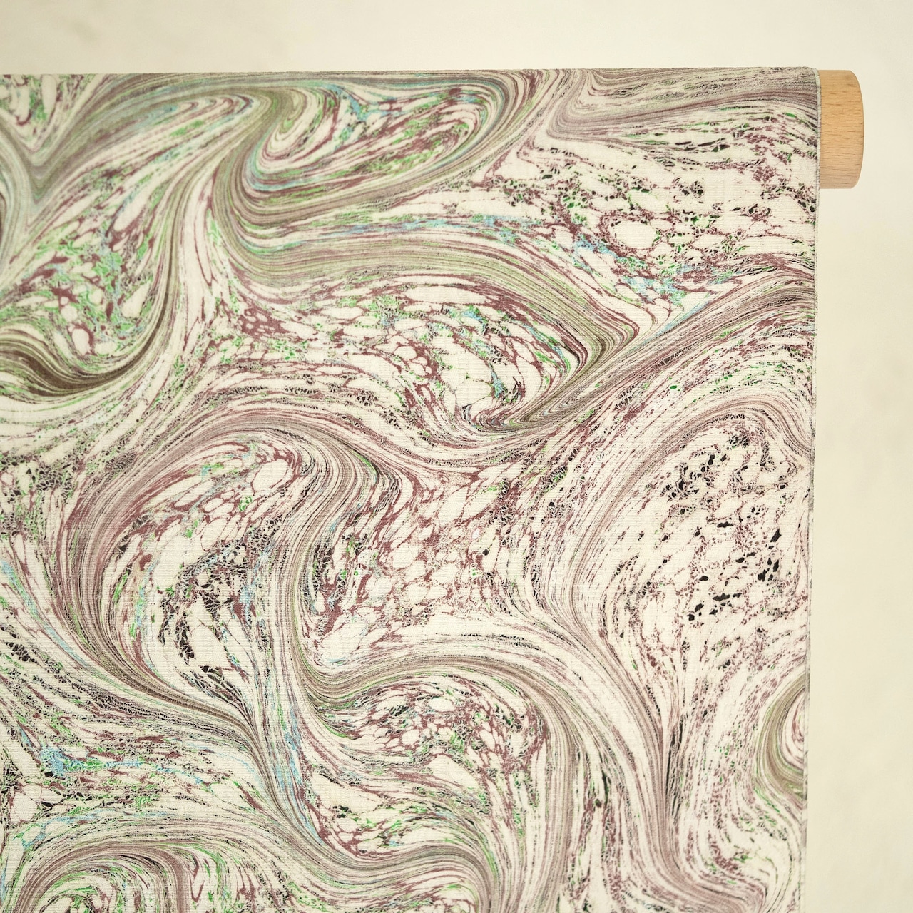 「Noir de Figue〜イチジクの香り」〜」マーブル柄❤︎洗えるきもの(シルジェリー格子柄)〜