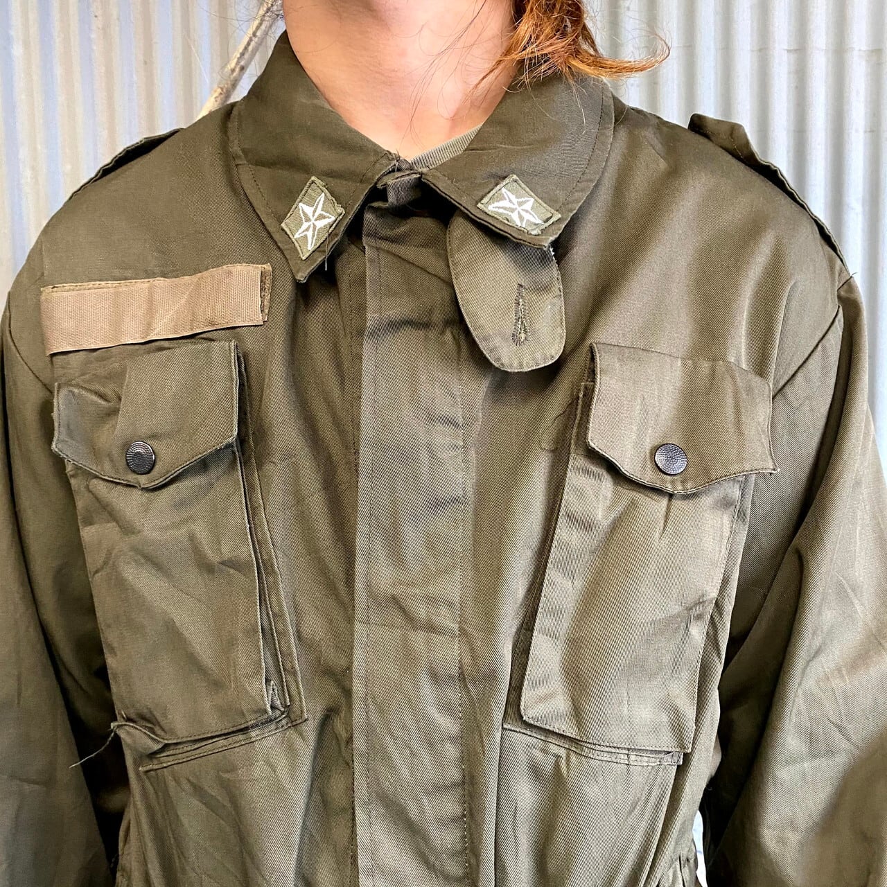 90年代 イタリア軍 ユーロミリタリー コンバットジャケット カーキ