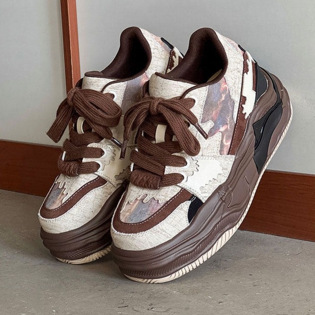 アートパッチミックスボリュームスニーカー   R01558