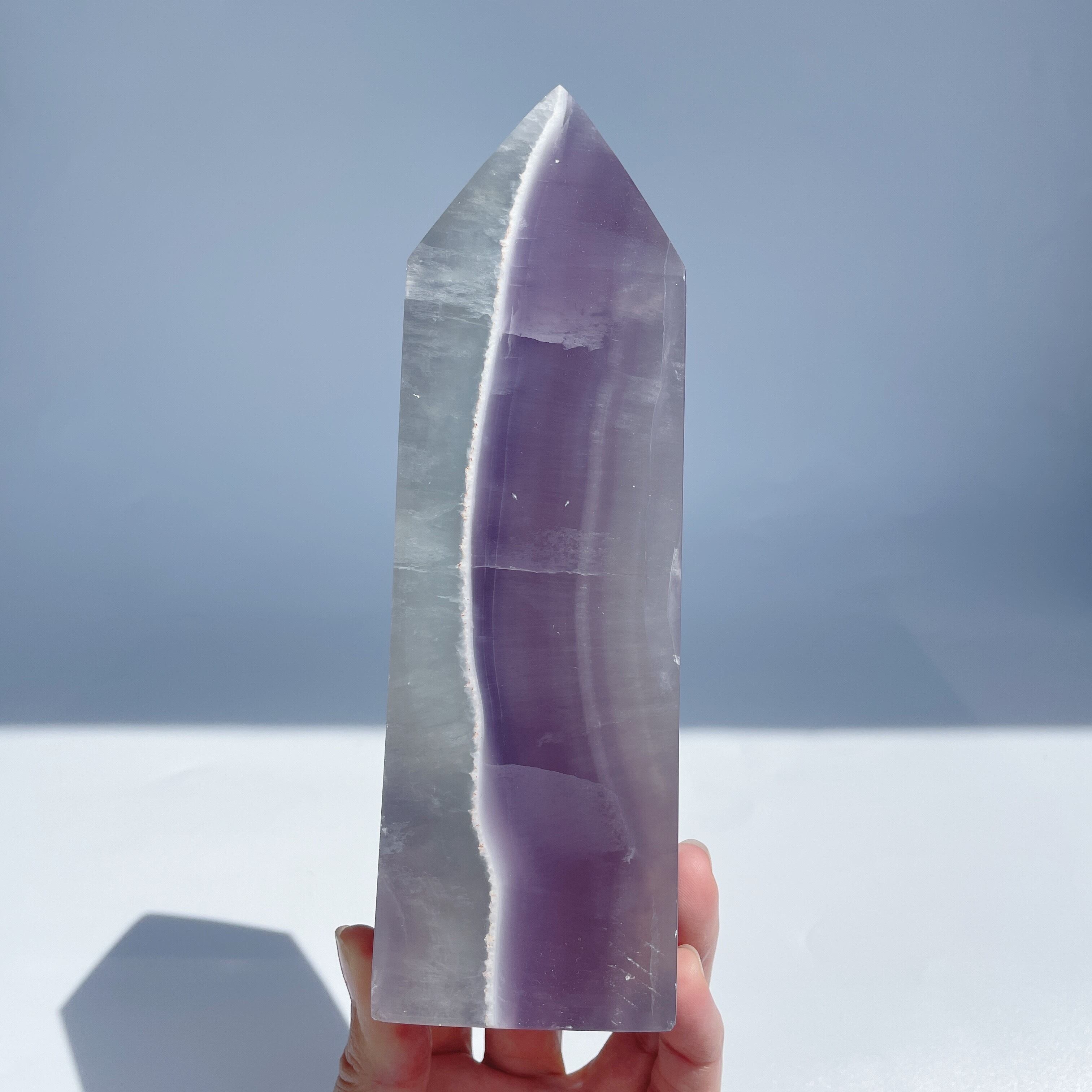 特大】ラベンダーフローライト タワー01◇Lavender Fluorite◇ 天然石