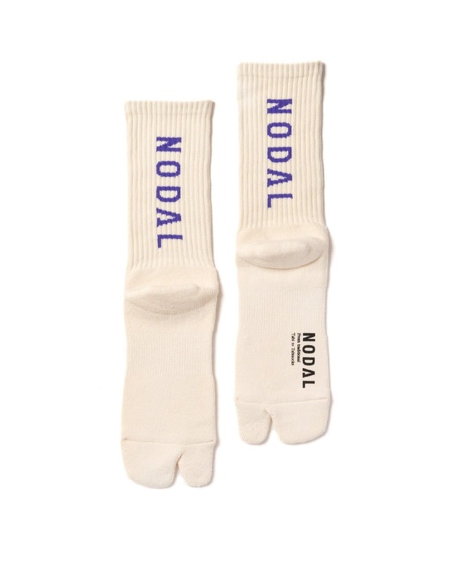 NODAL Logo Socks OATMEAL × PURPLE