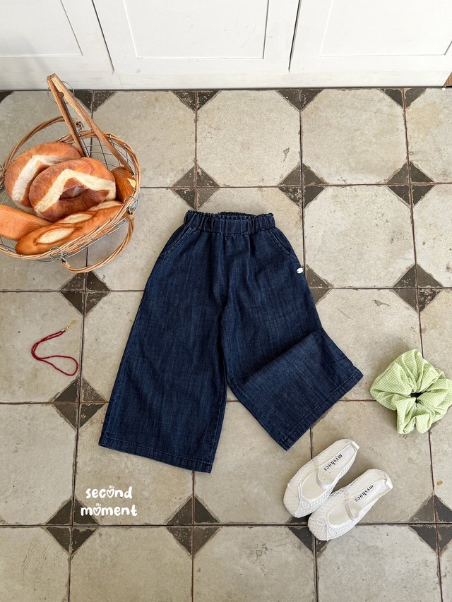 second moment［取寄］net wide denim pants  26summer