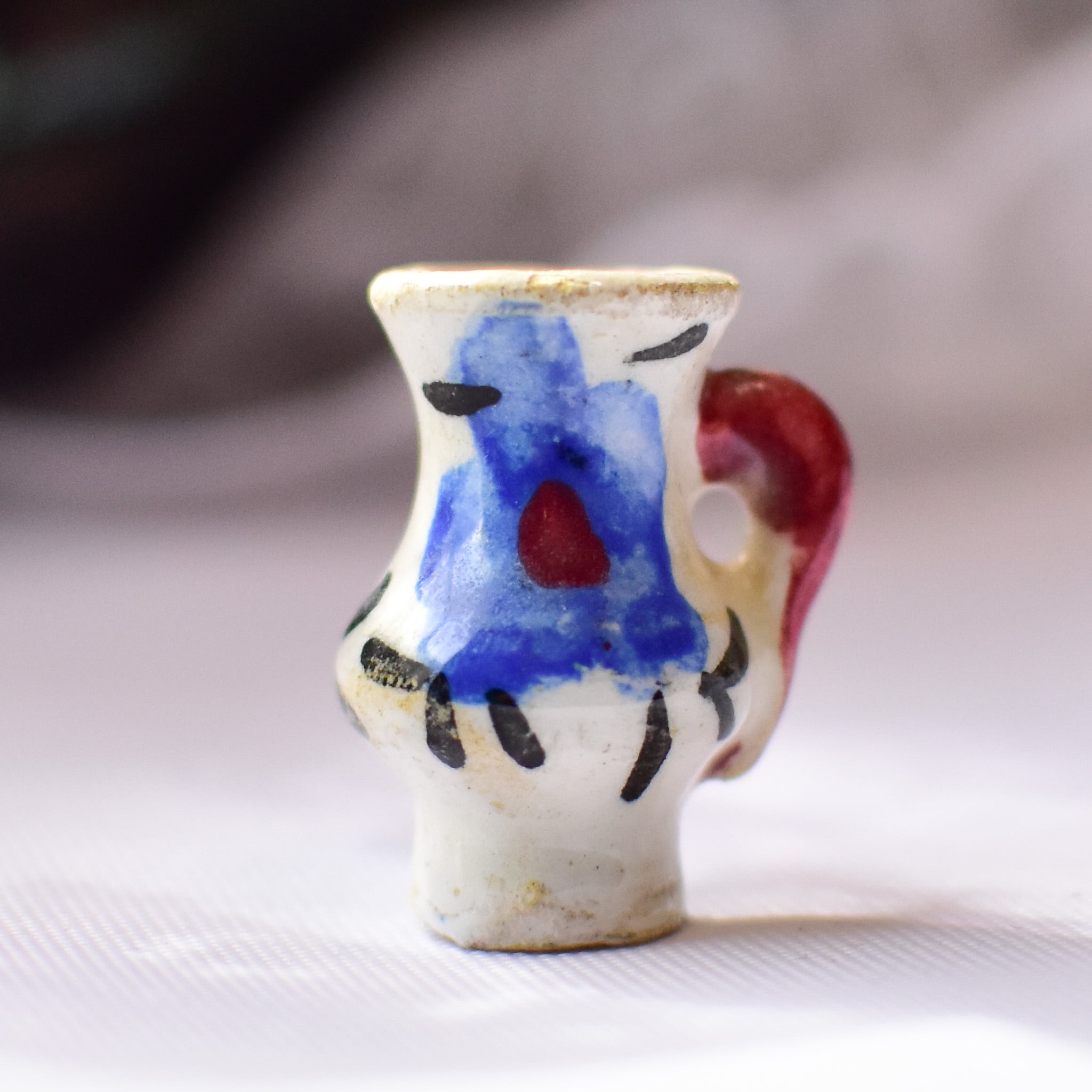 小さな花瓶 ミニチュア花瓶 手描き ヨーロッパヴィンテージ | チェコ
