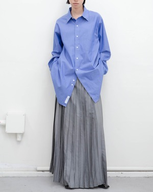 2000s Brooks Brothers - signature 6-pleat shirring® / french blue dress shirt