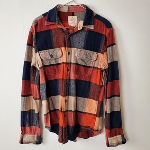 【USED】アメリカンイーグル　ネルシャツ　おしゃれ　大人コーデ