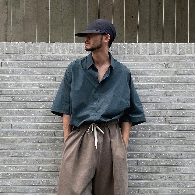 ベーシック無地半袖シャツ