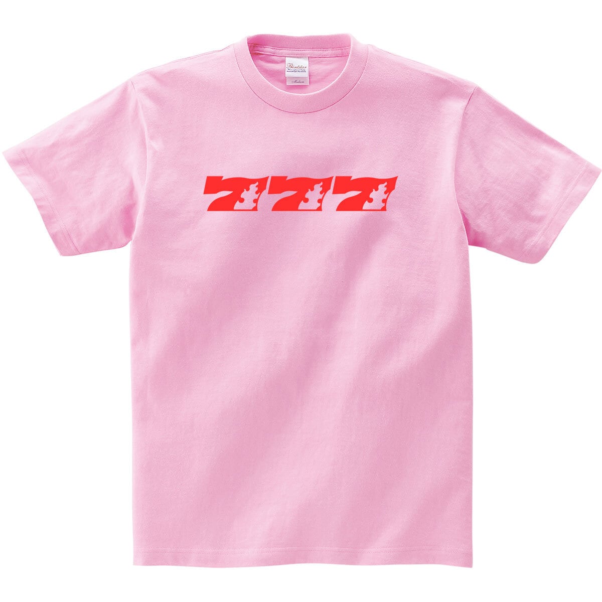 777-炎 おもしろTシャツ OS32 パチスロ パチンコ 必勝 必勝祈願