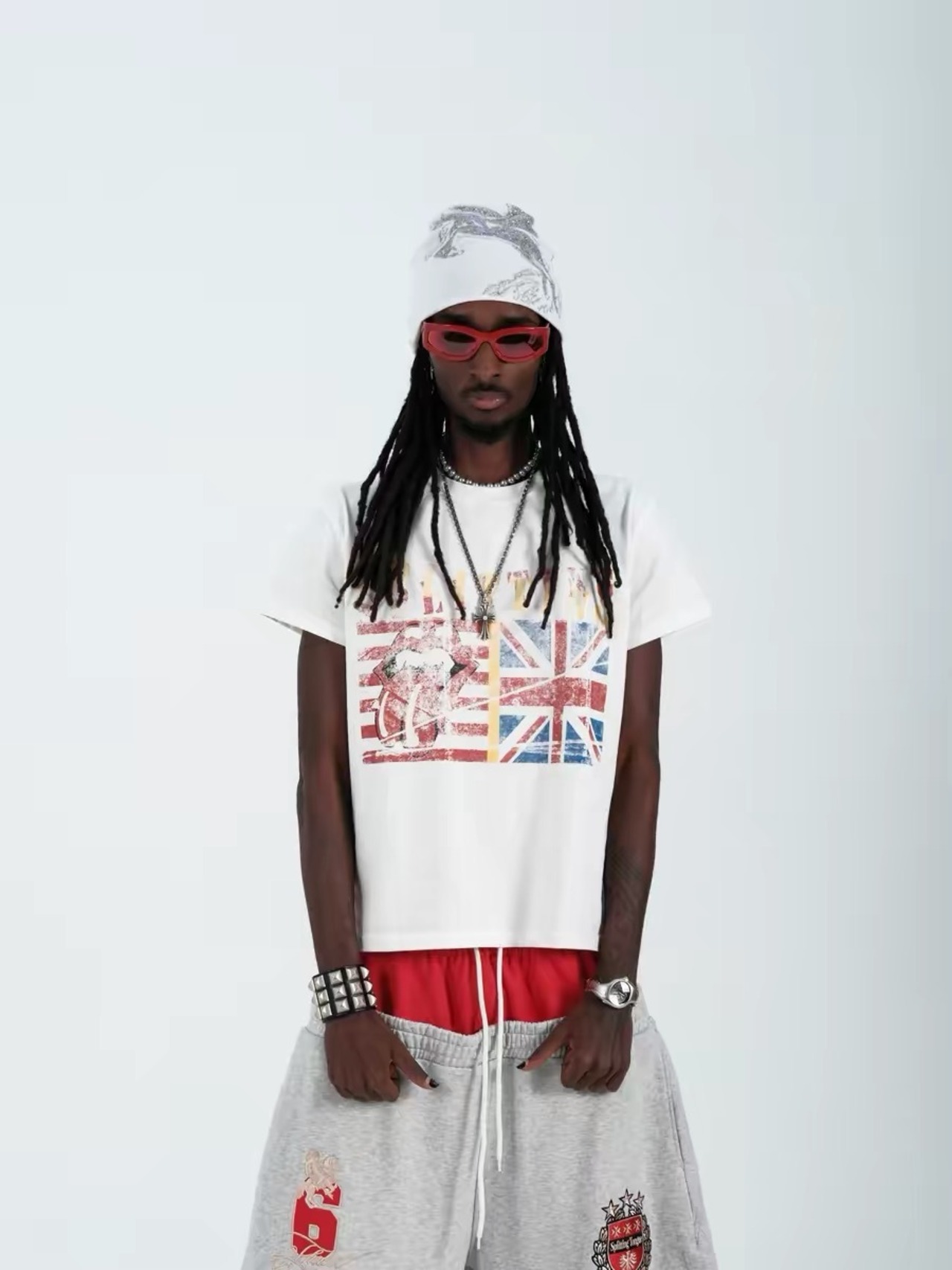 【THEWET SPLITTING TONGUE】Union Jack Graphic T-Shirt