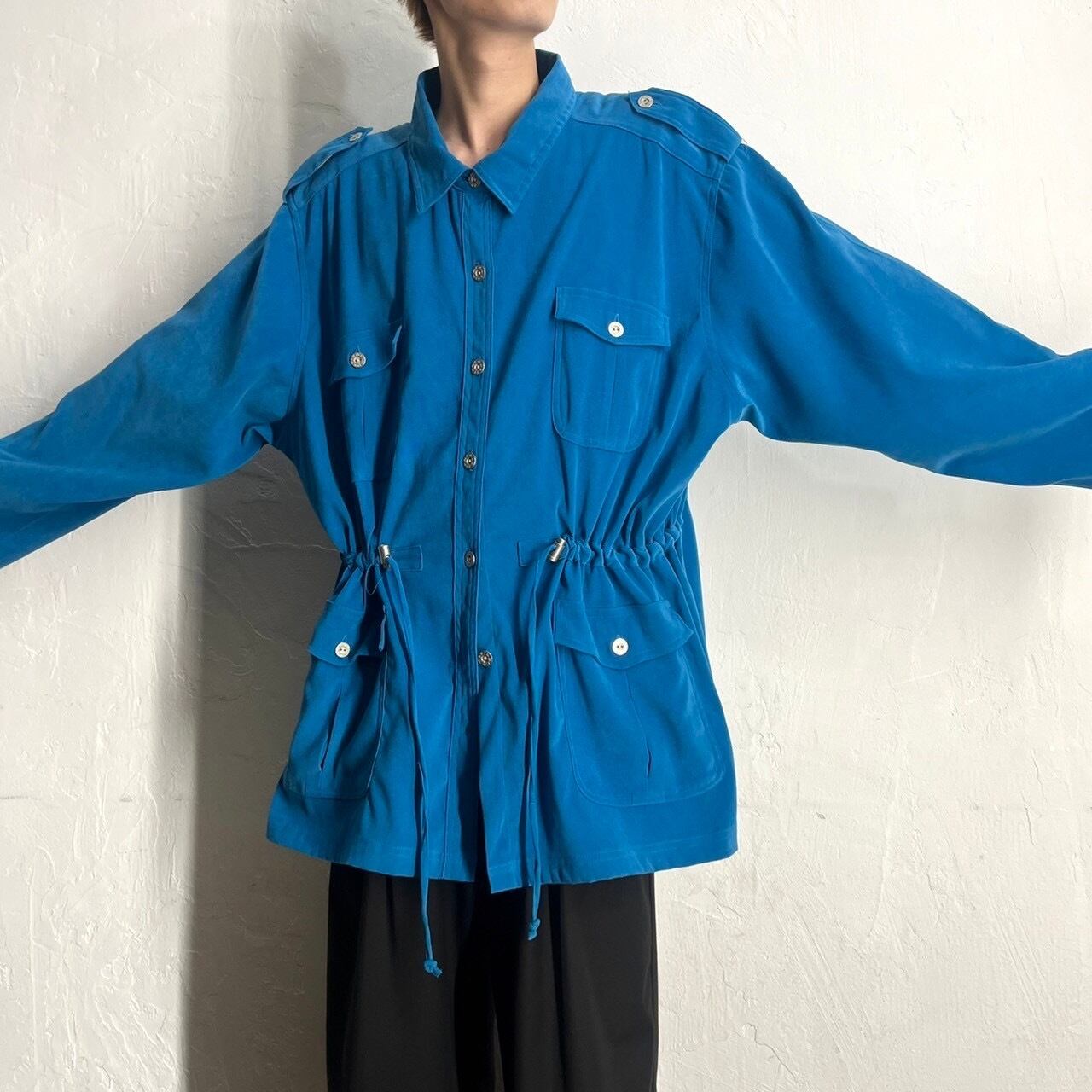 DENIM&Co. "Peach Skin" Safari Shirt Jacket