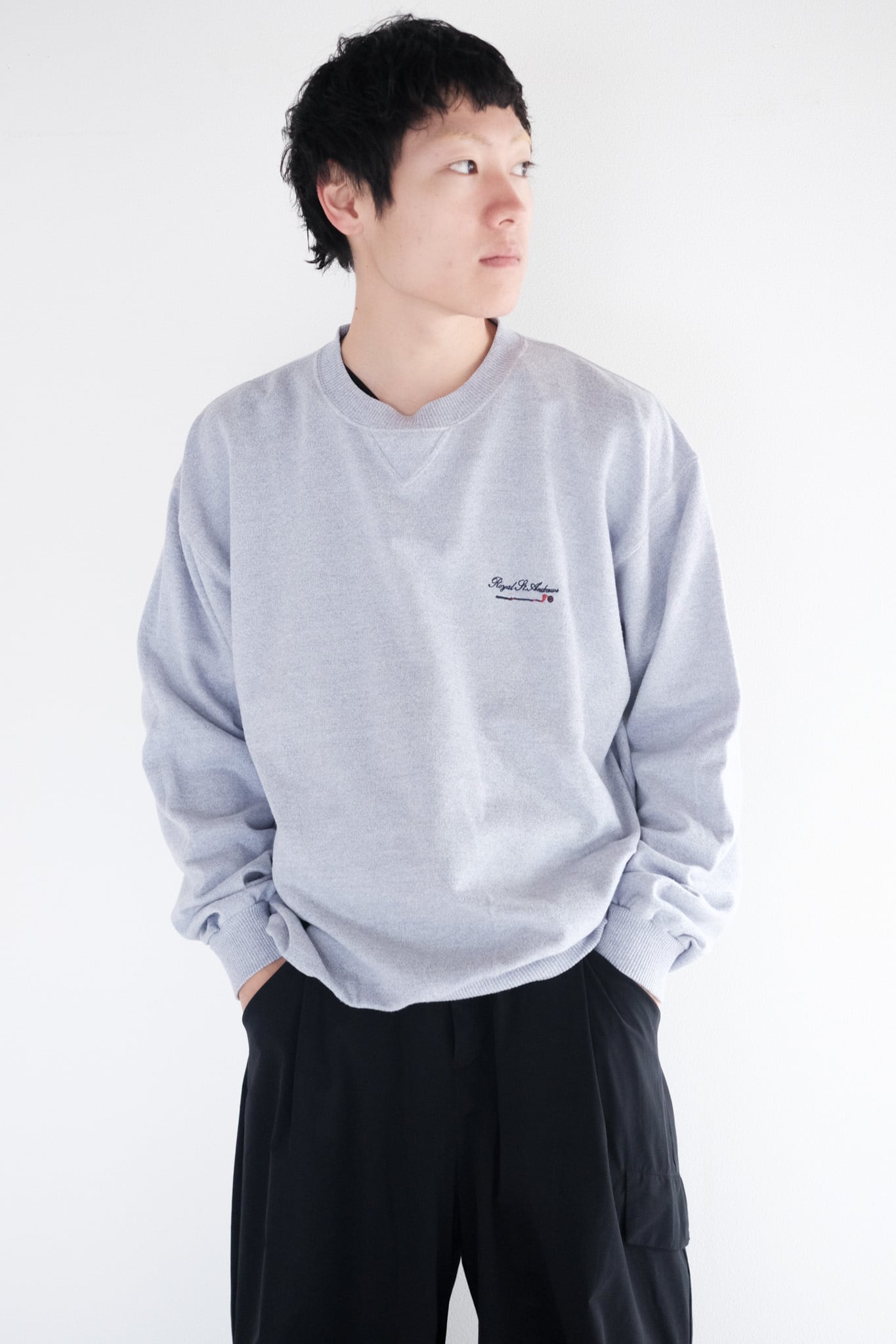 【1980s】"Made in Italy" Europe Cotton Sweat Shirt / 5-430