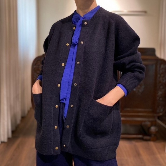 yaku blouson coat navy
