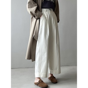 high waist wide leg pants〈3colors〉
