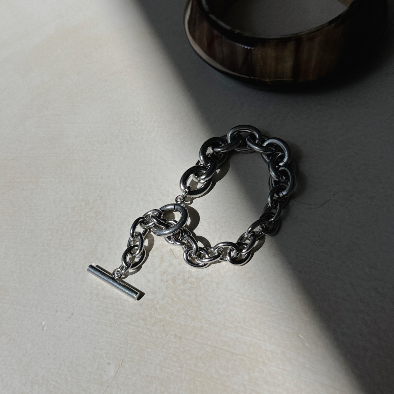 combi chain mantel bracelet/silver