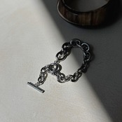 combi chain mantel bracelet/silver