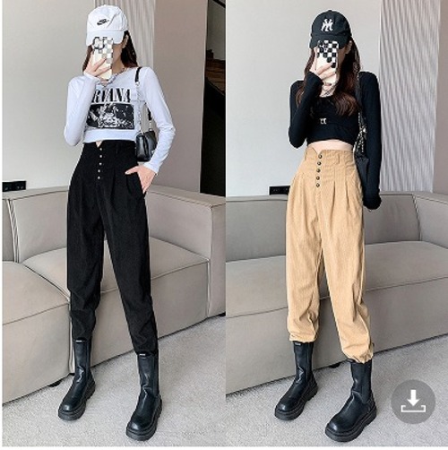 【大きいサイズL-4XL】【秋冬新作】ファッションパンツ♪ブラック/カーキ2色展開◆#scfmvf-216387