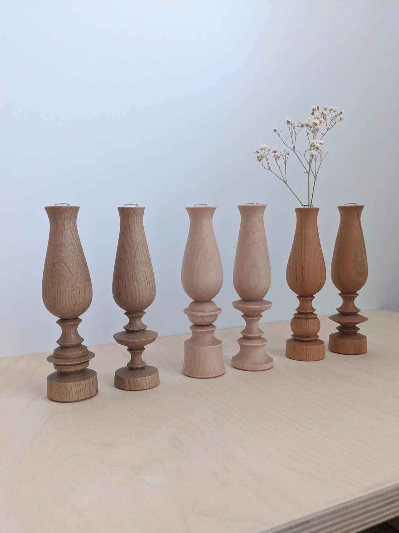 Wooden Flower Vase - Tall / osio craft